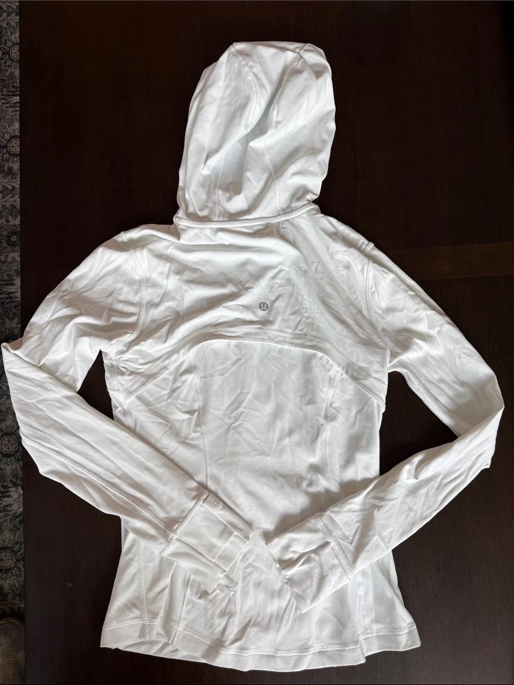 Lululemon White Hooded Long Sleeve Jacket